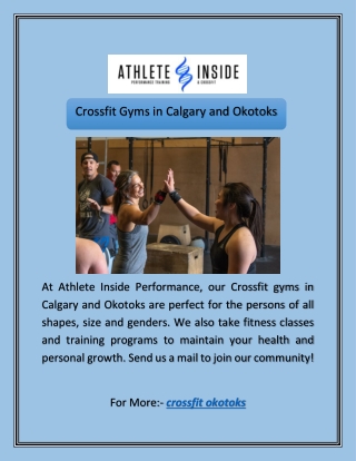 Crossfit Gyms in Calgary and Okotoks