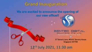 Grand Inauguration - Bentec Digital