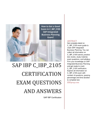 SAP IBP C_IBP_2105 Certification Exam Questions and Answers