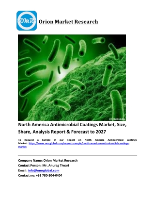 North America Antimicrobial Coatings Market Trends, Size, Competitive Analysis a