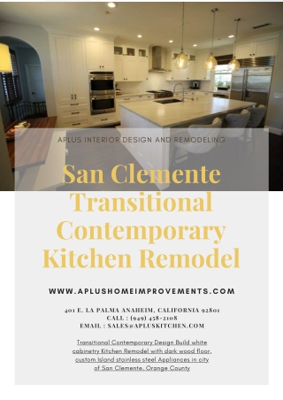 San Clemente Transitional Contemporary Kitchen Remodel