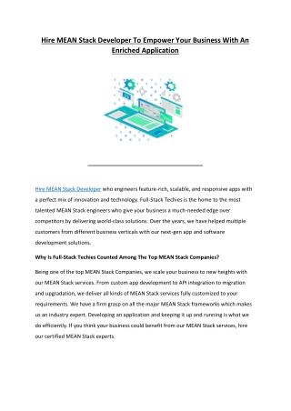 Hire MEAN Stack Developer