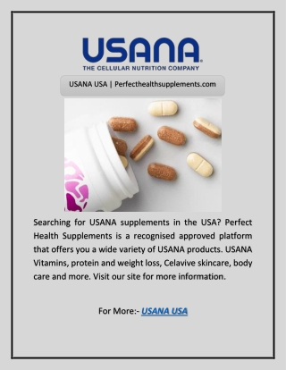 USANA USA | Perfecthealthsupplements.com