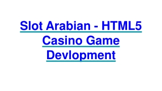 Readymade Slot Arabian Game Devlopment - DOD IT Solutions
