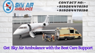 Air Ambulance Service in Jabalpur with Emergency Medication
