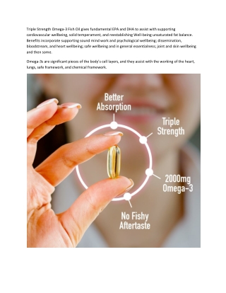 How to Use Omega 3 Triple Strength