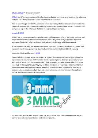 What is 3-MMC^- 3mmc-online.com*