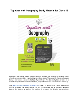 Together with Geography Study Material for Class 12