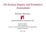 On Science Inquiry and Formative Assessment