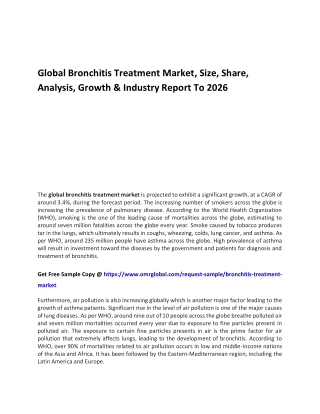 Global Bronchitis Treatment Market