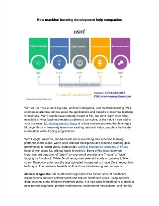 How machine learning development help companies