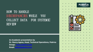How to handle discrepancies while you collect data for systemic review – Pubrica