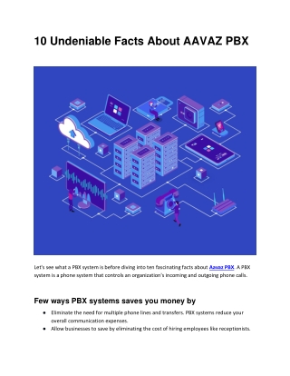 10 Undeniable Facts About AAVAZ PBX