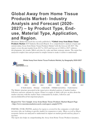 Global Away from Home Tissue Products Market