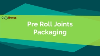 Pre Roll Joint Packaging