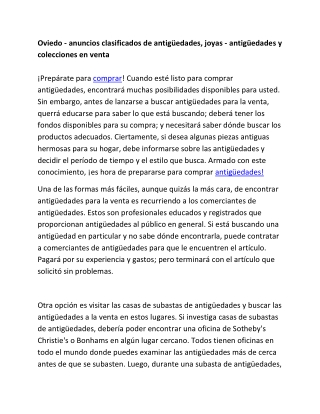 Oviedo - anuncios clasificados de antigüedades, joyas - antigüedades y colecciones en venta-converted (1)