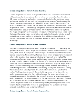 Contact Image Sensor Market