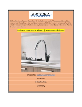 Badewannenarmatur Arcorawasserhahn.de