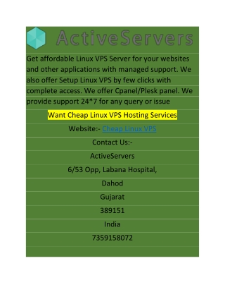 Want Cheap Linux VPS Hosting Services