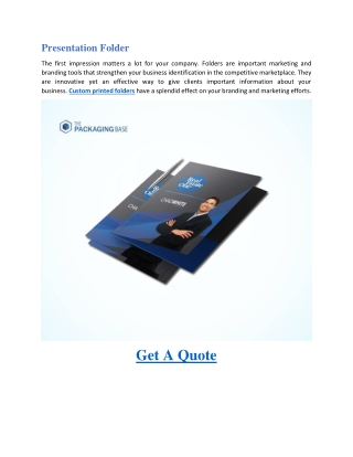 Presentation Folder-Custom Kraft Standup Pouches