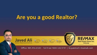 Are you a good Realtor