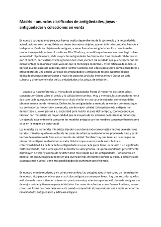 Madrid -  antigüedades, joyas - antigüedades y colecciones en venta