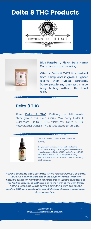 Delta 8 THC Products - Nothing But Hemp