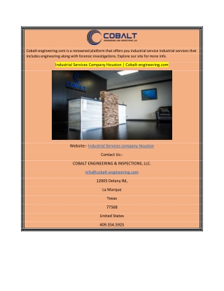 Industrial Services Company Houston Cobalt-engineering.com