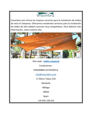 toldos estepona | Ensombra.com