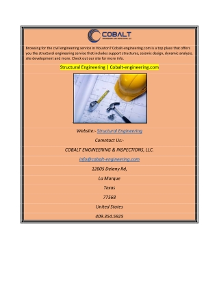 Structural Engineering Cobalt-engineering.com