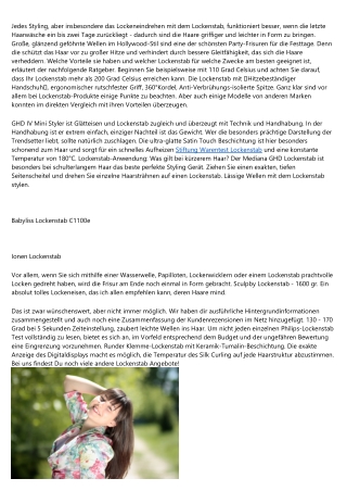 Die 4 Minuten Regel für  Lockenstab Testbericht -- Jetzt lesen