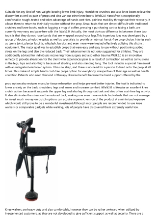 10 Misconceptions Your Boss Has About best quality hands free crutch near me