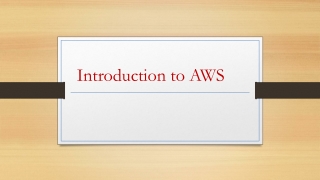 Introduction to AWS