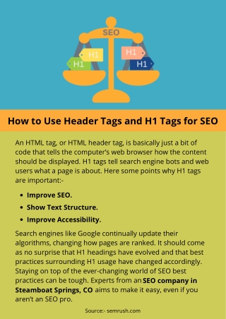 How to Use Header Tags and H1 Tags for SEO