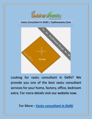 Vastu Consultant In Delhi | Subhavaastu.Com