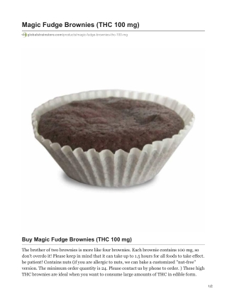 Buy Magic Fudge Brownies (THC 100 mg)