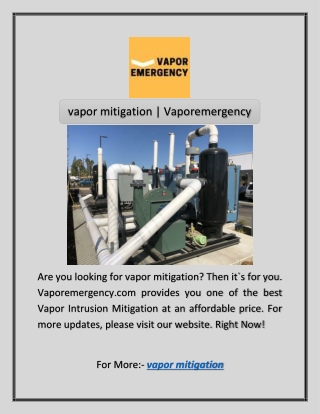 vapor mitigation | Vaporemergency