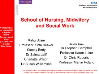 School of Nursing, Midwifery and Social Work