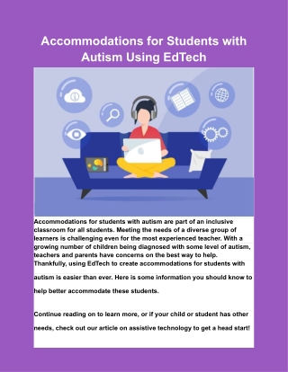 Accommodations for Students with Autism Using EdTech
