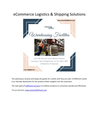 eCommerce Logistics & Shipping Solutions