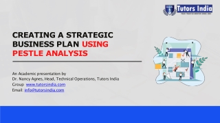 Strategic Business Plan using PESTLE Analysis PPT