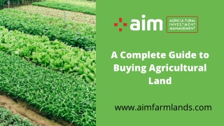 A Complete Guide to Buying Agricultural Land