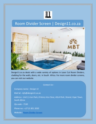 Room Divider Screen | Design11.co.za