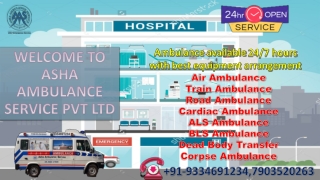 Book Air Ambulance Service with provision of medical equipment |ASHA
