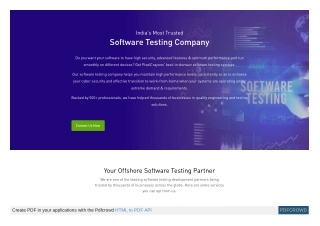 India's Most Trusted Software Testing Company