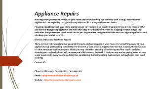 Catering Equipment Repairs