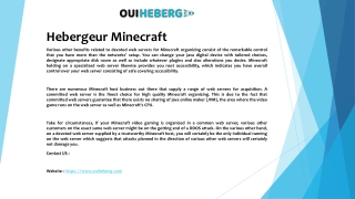 Hebergeur Minecraft