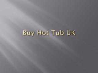 Buy Hot Tub UK