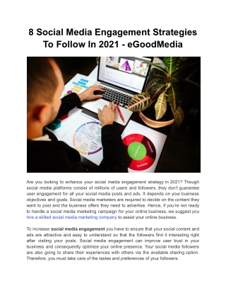 8 Social Media Engagement Strategies To Follow In 2021 - eGoodMedia