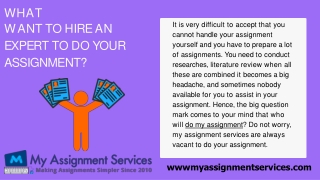 Why My Assignment Services is world Leading Assignment Services Provider?